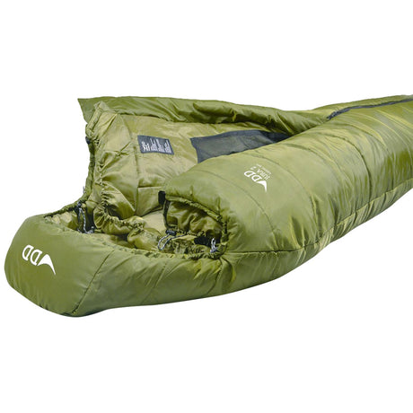 open view of dd hammocks jura 2 sleeping bag green