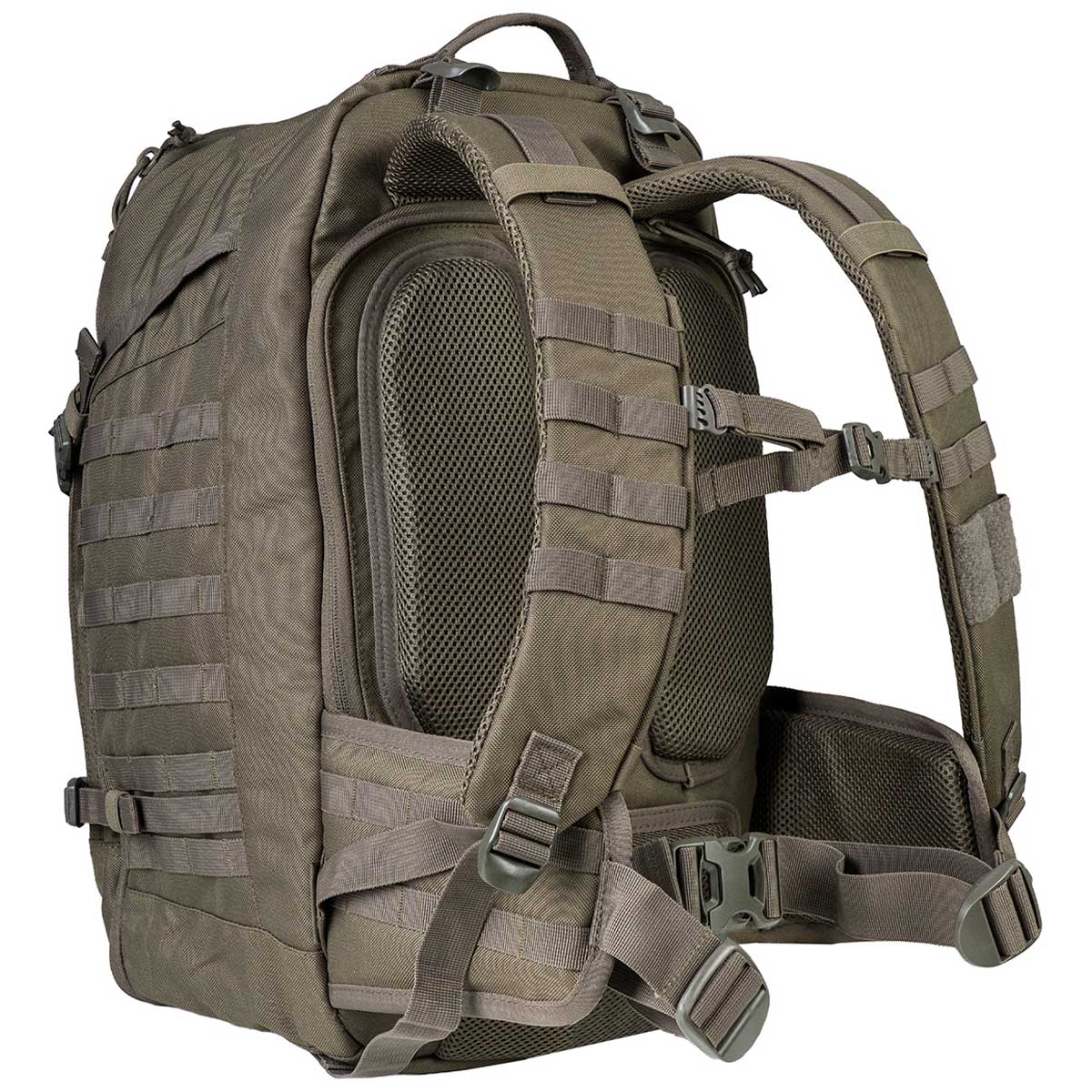 padded shoulder straps on v2 ranger green highlander 45l harrier full clamshell pack