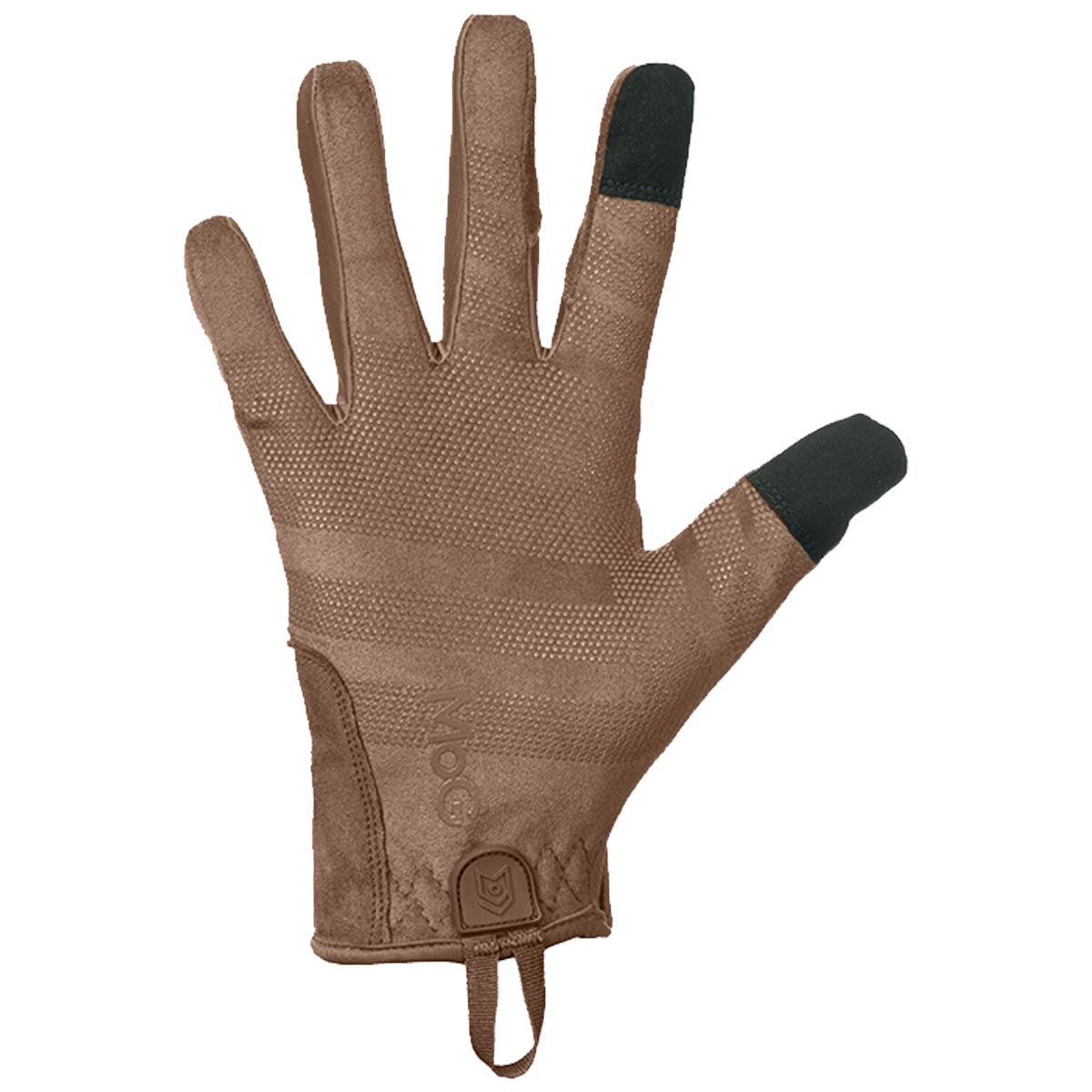 palm of the mog target light duty tactical glove group coyote brown