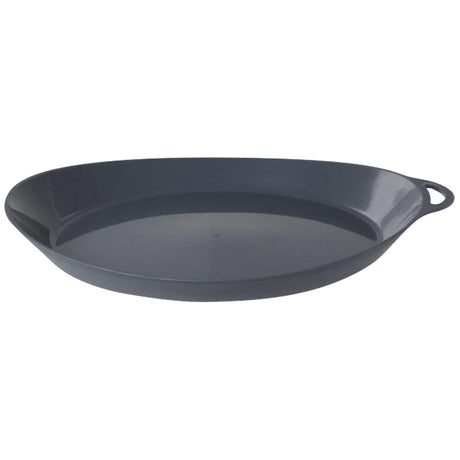 plate of lifeventure ellipse camping grey tableware set