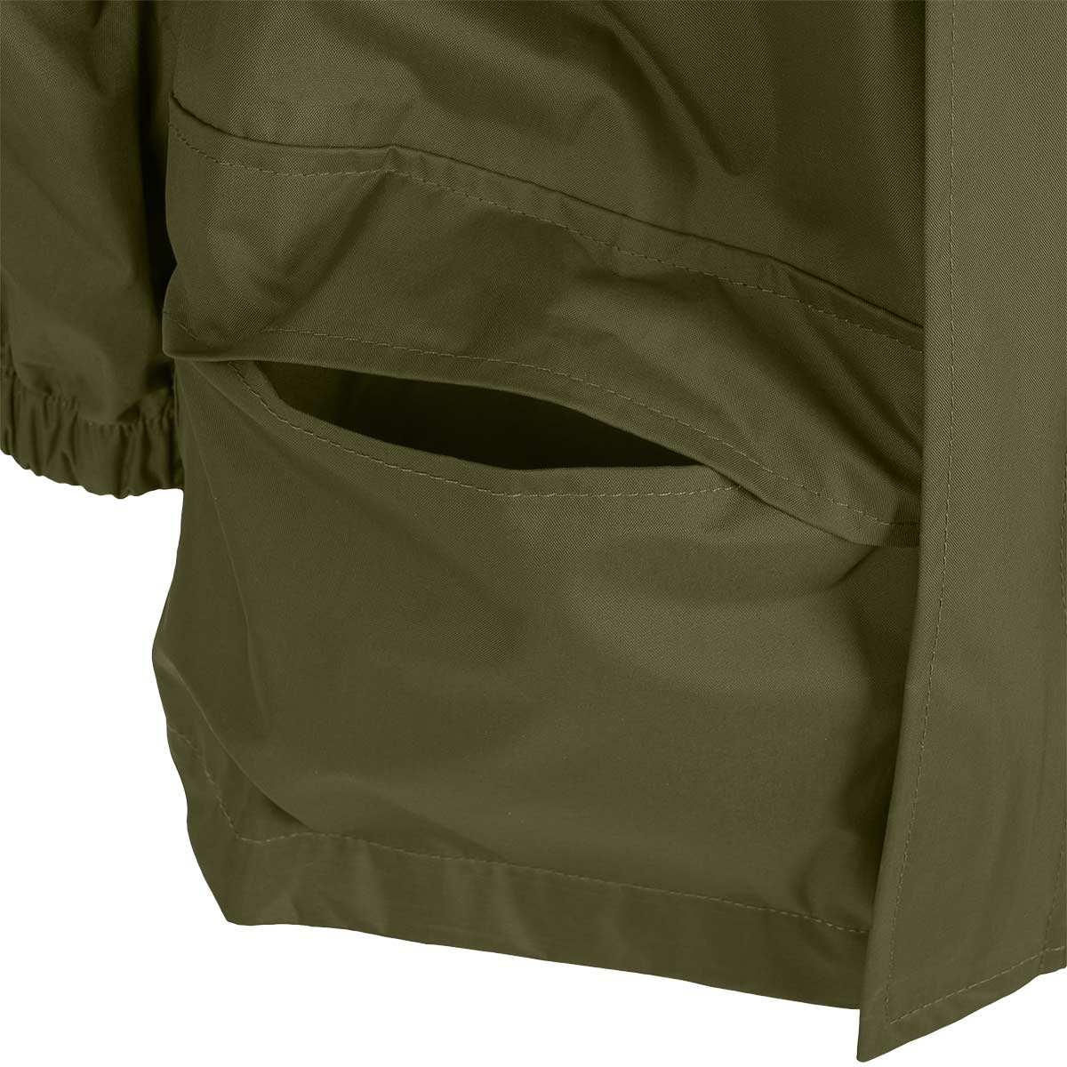pockets on the highlander kids stormguard jacket olive
