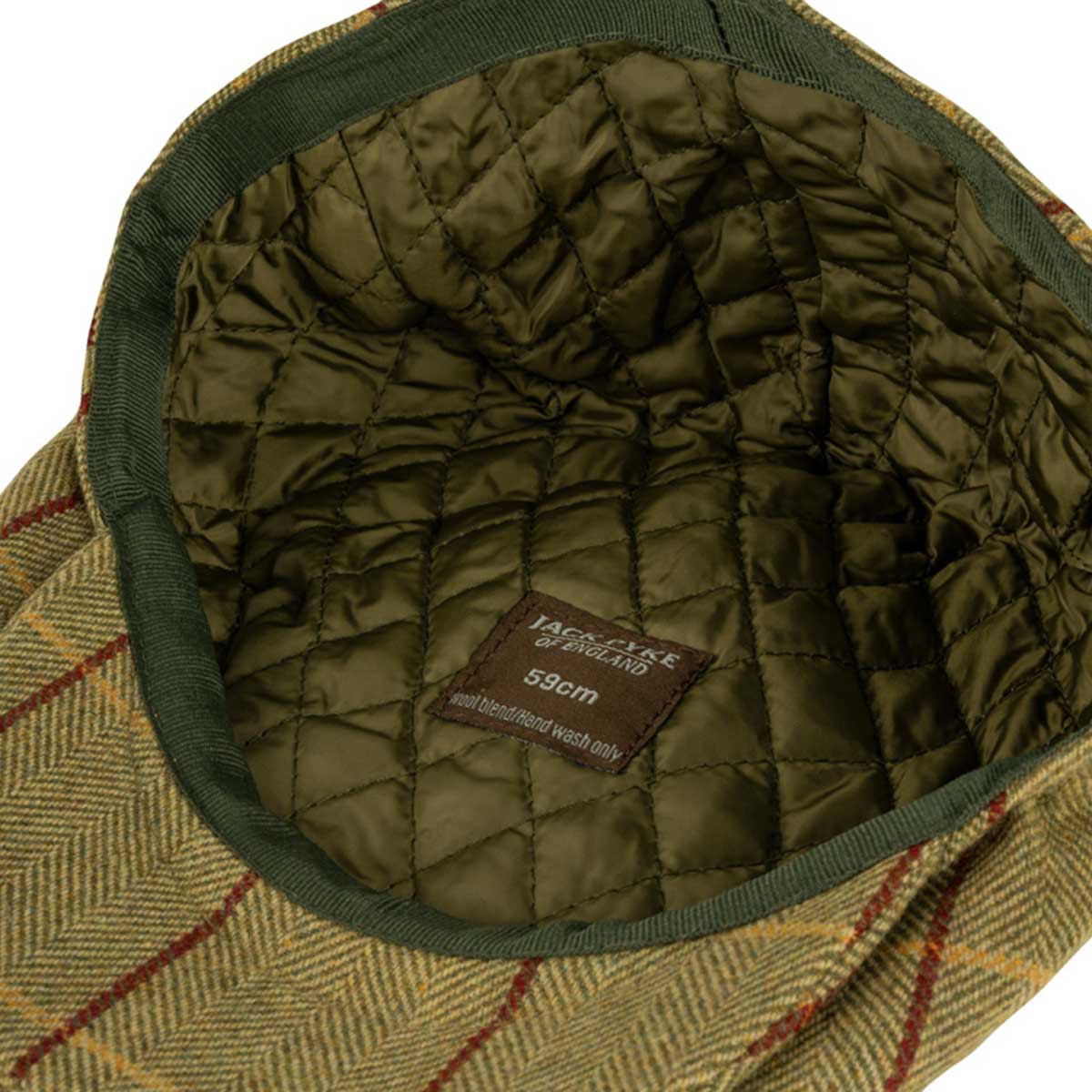 polycotton lining of tweed jack pyke wool blend flat cap