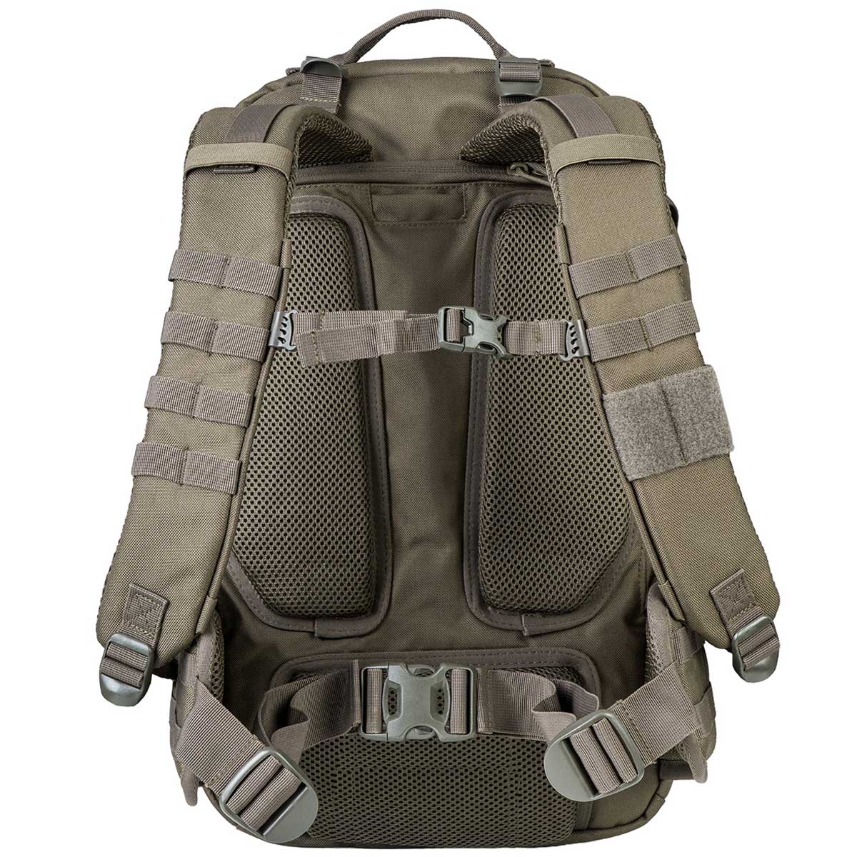 ranger green highlander 45l v2 harrier full clamshell pack with airmesh back
