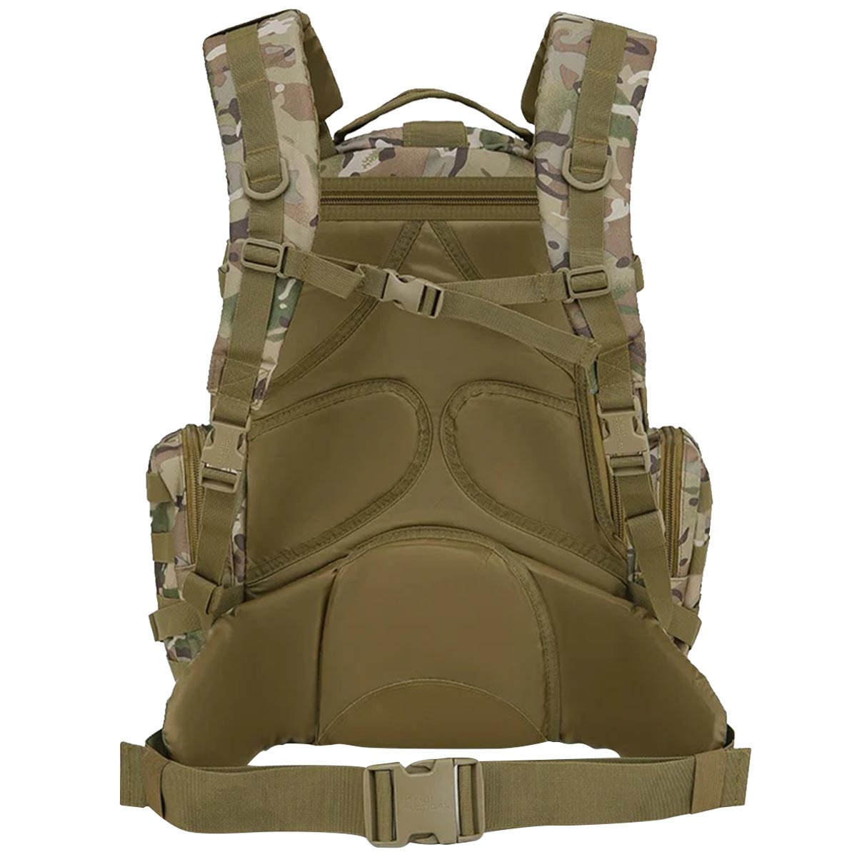 rear airflow channels of btp camo kombat viking molle patrol pack