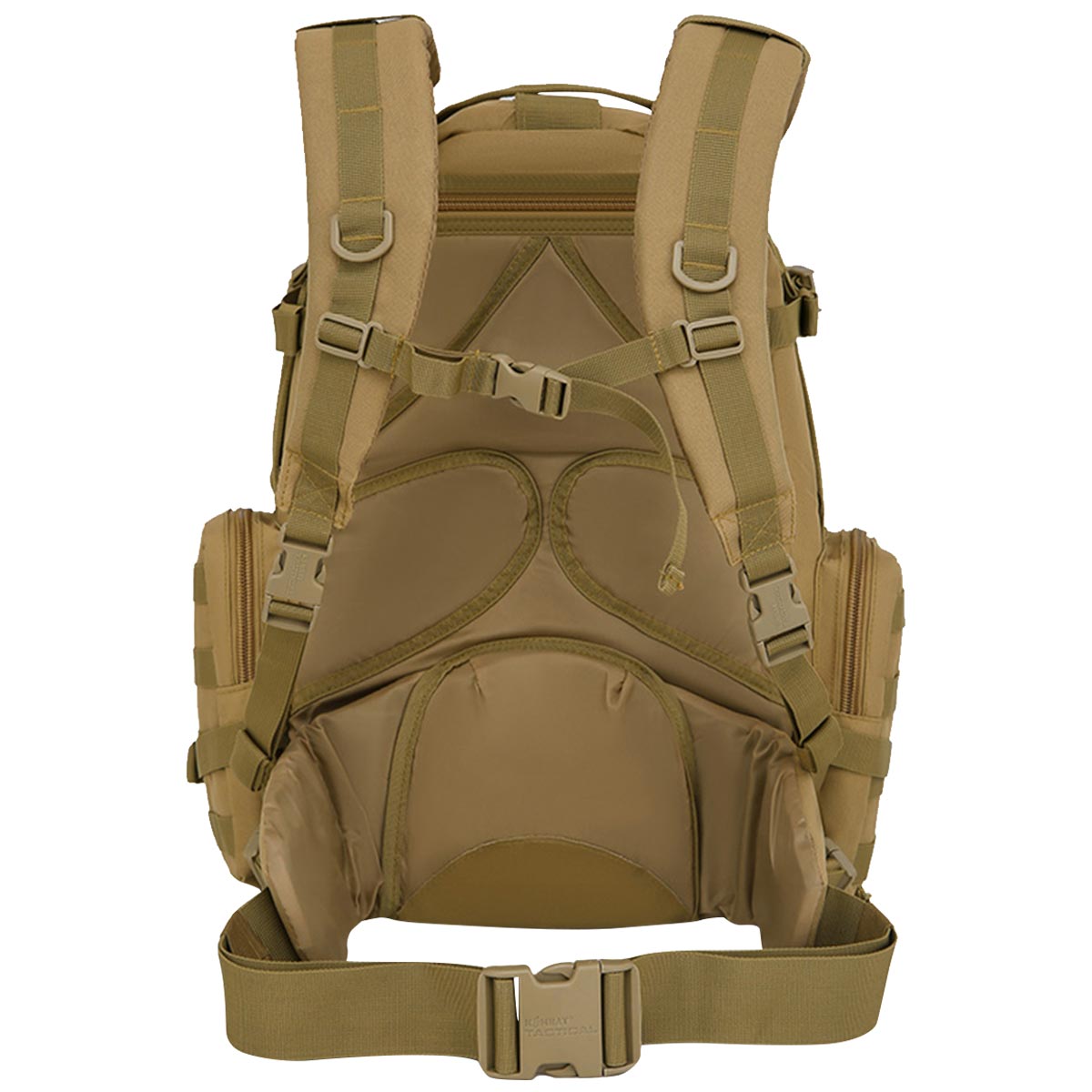 rear airflow channels of coyote kombat viking molle patrol pack