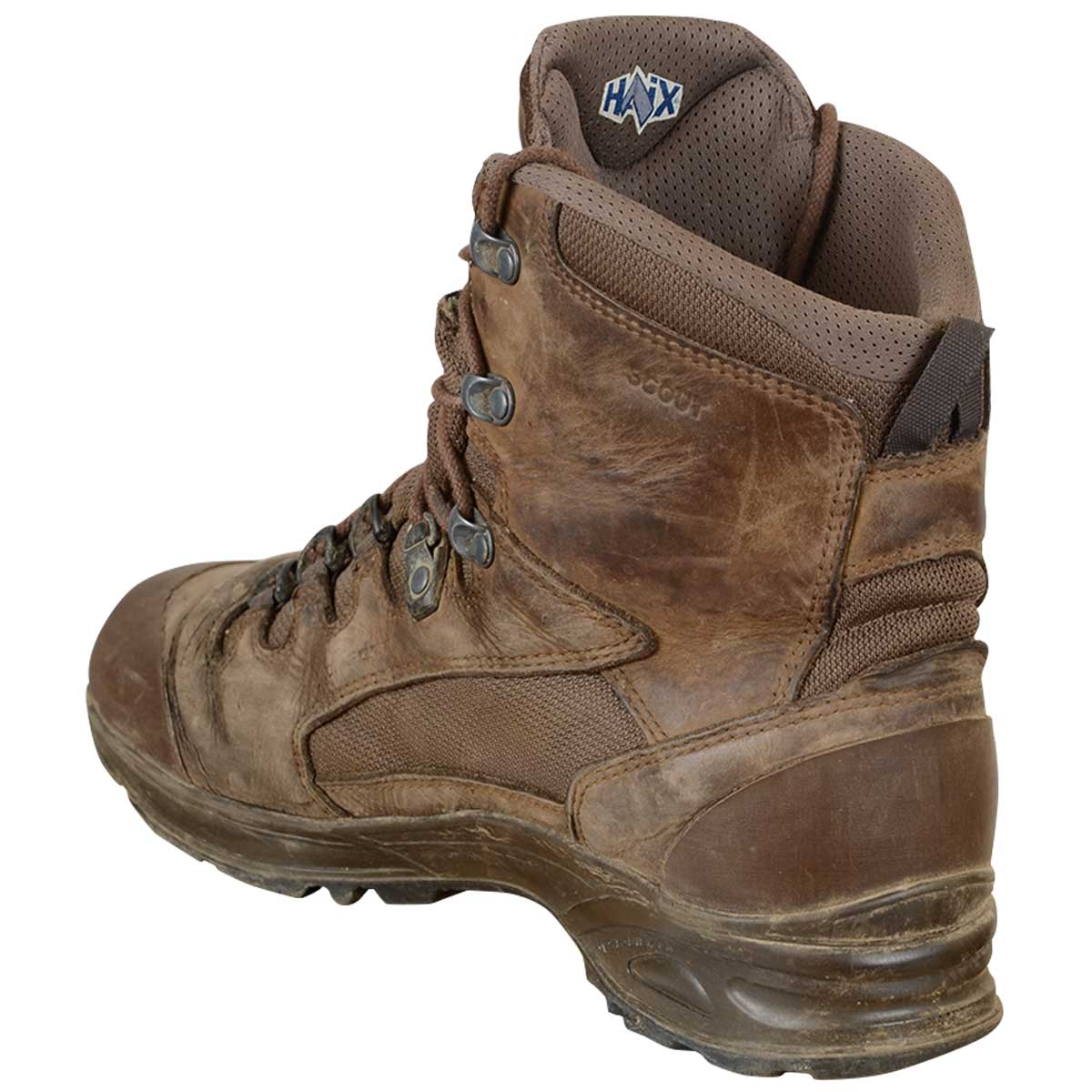 rear angle of brown haix original scout gtx boot