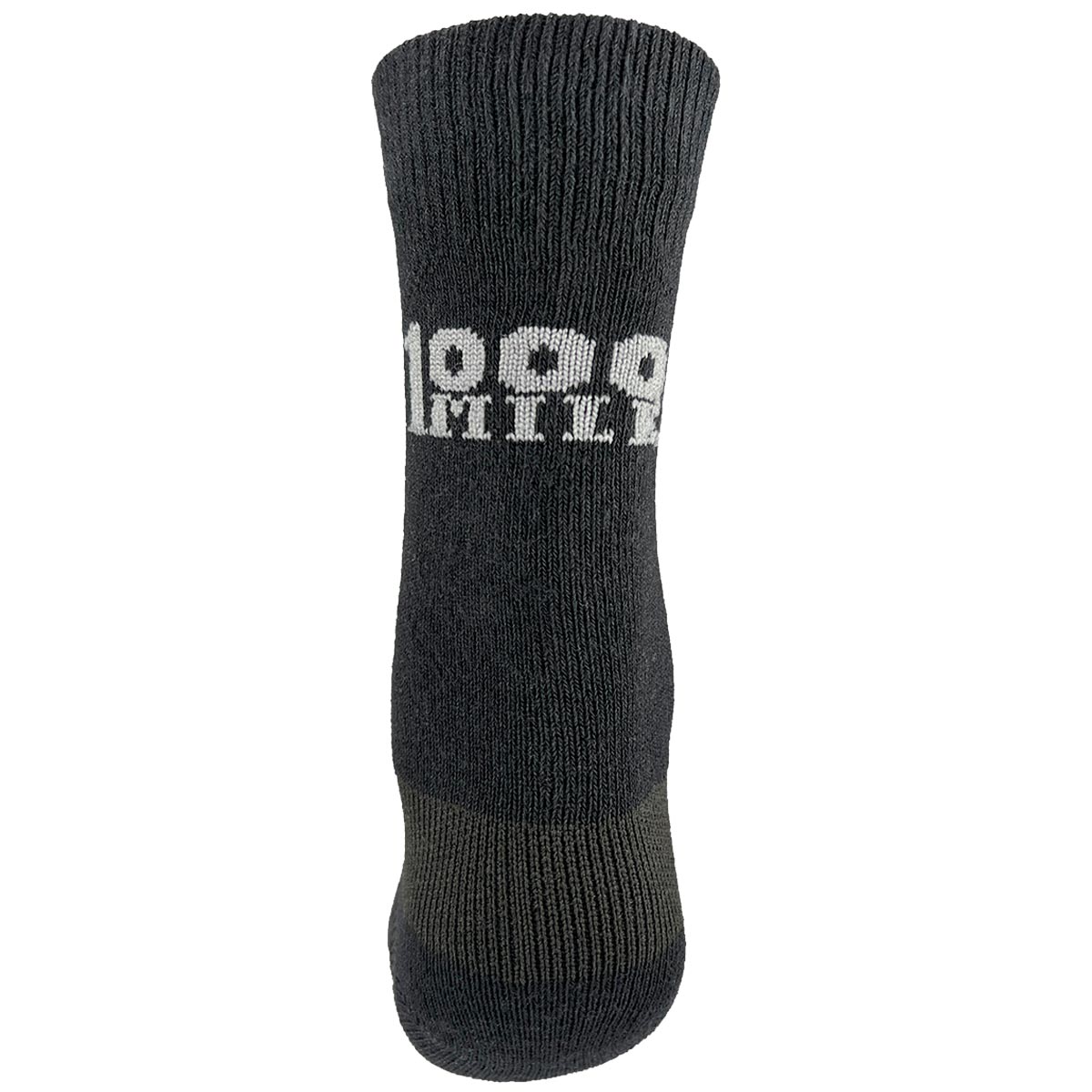 rear heel view of 1000 mile repreve double layer liner socks