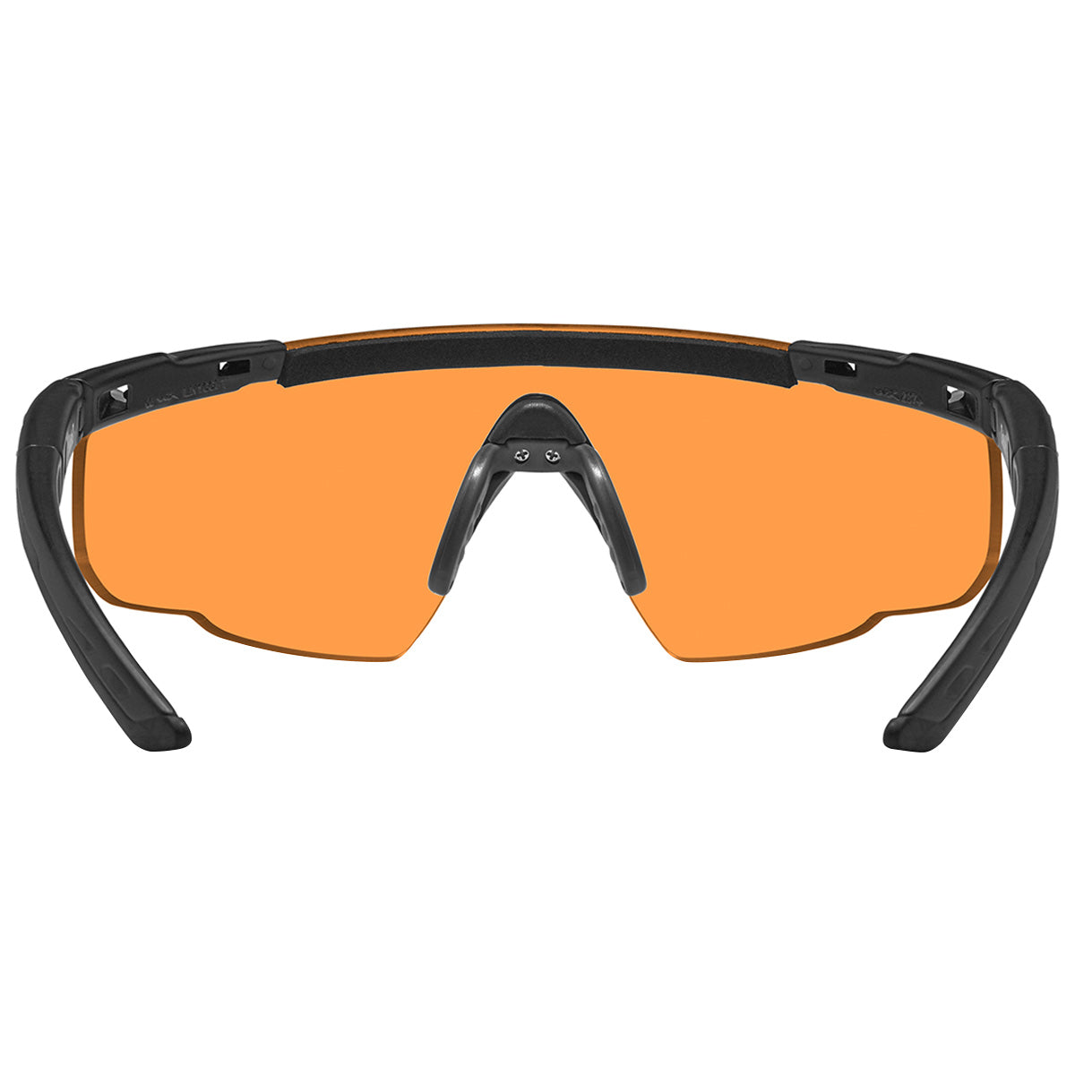 rear lens view of wiley x light rust saber advanced ballistic glasses