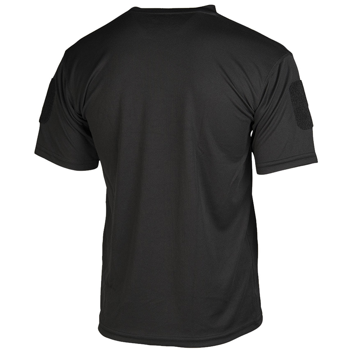 rear of black mil tec tactical quick dry t shirt