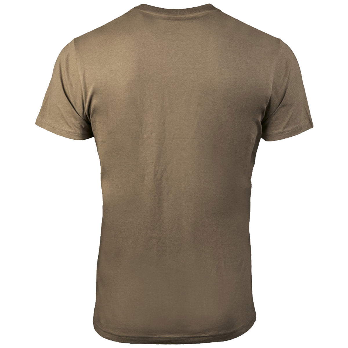 rear of coyote brown mil tec us style cotton t shirt