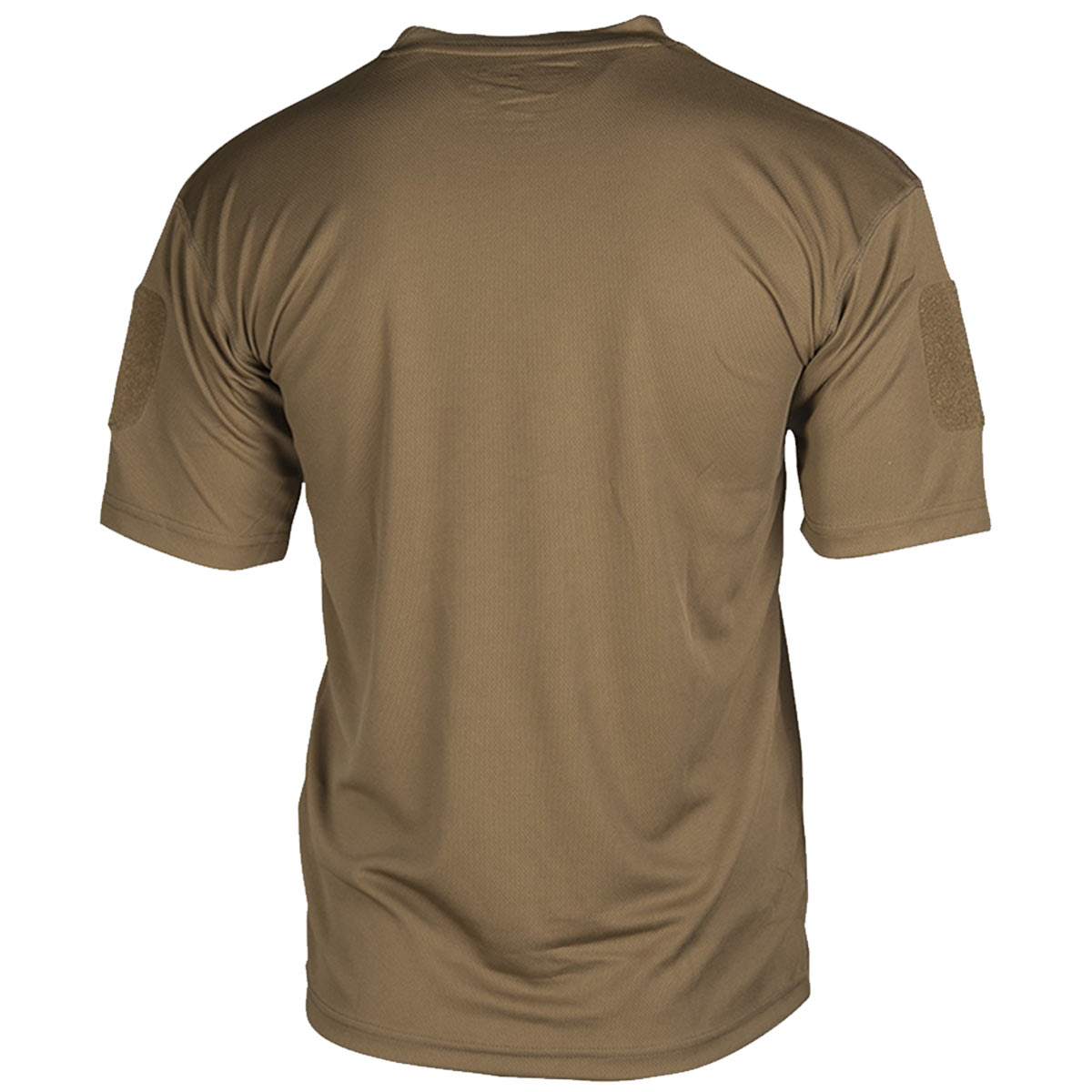 rear of dark coyote mil tec tactical quick dry t shirt