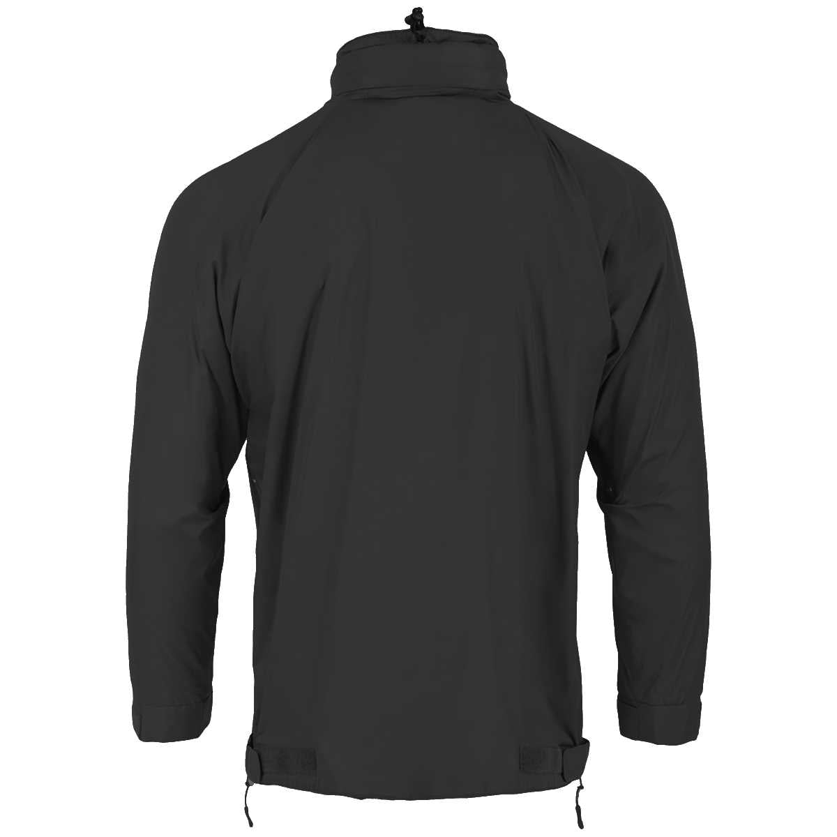 rear of highlander black halo tactical smock jacket