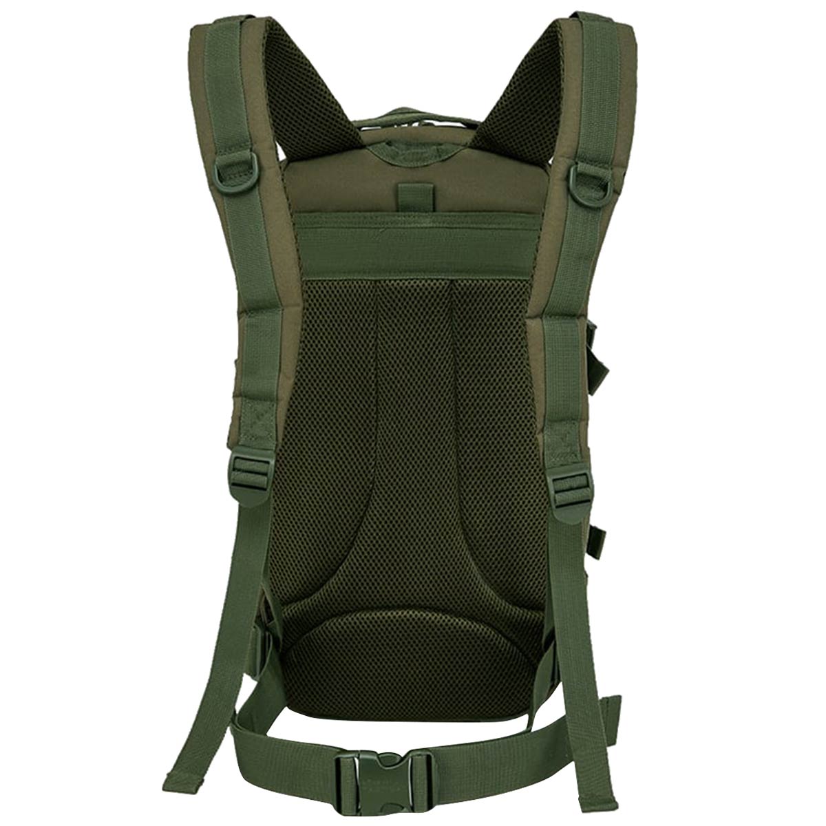 rear of kombat 28l molle olive backpack