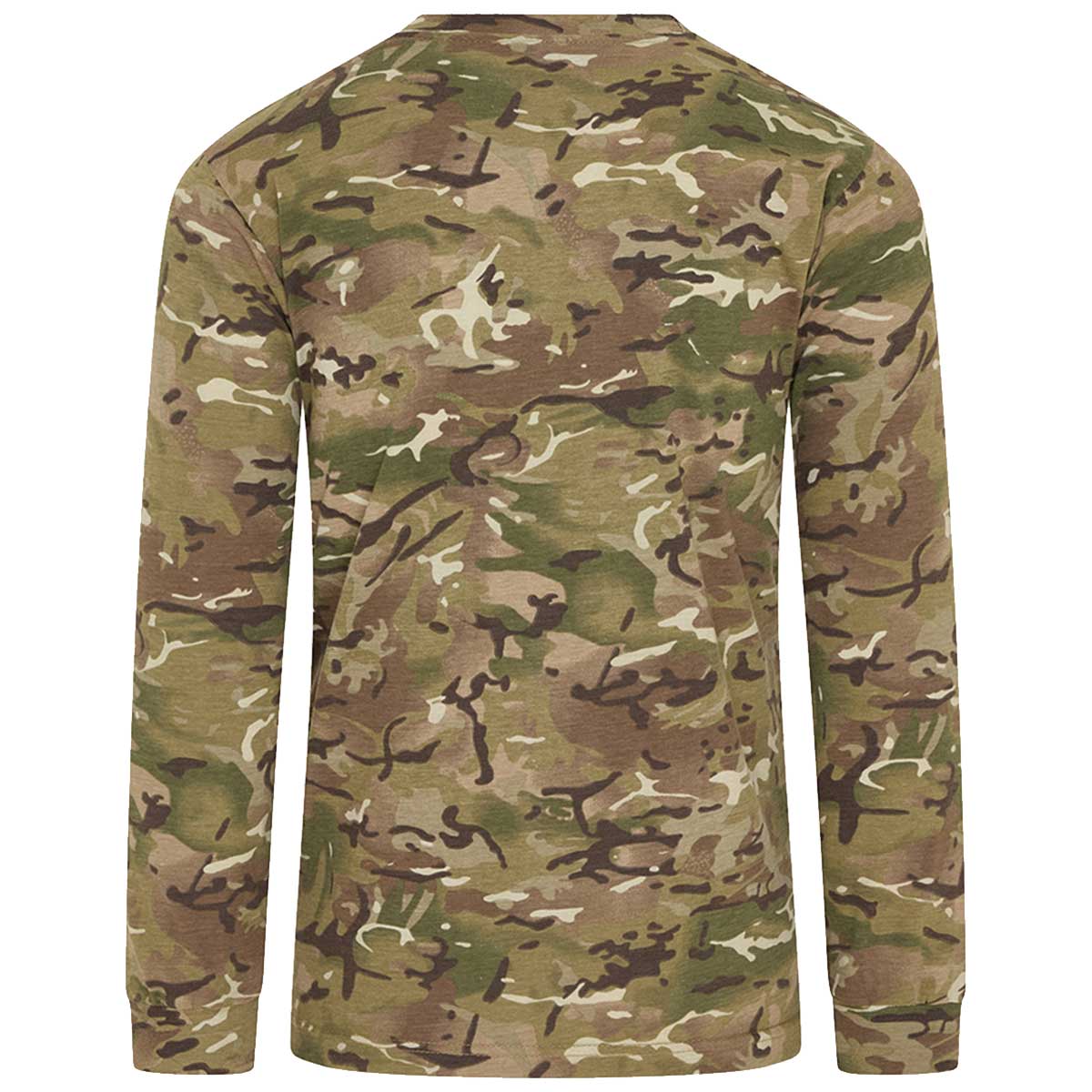 rear of kombat long sleeved btp camo tshirt