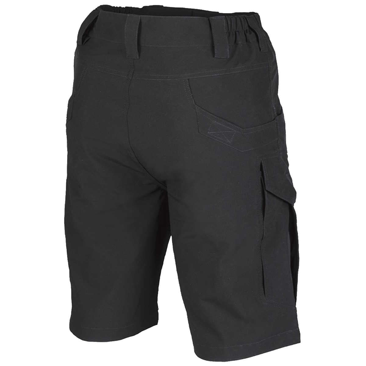 rear of mil tec black stretch assault shorts