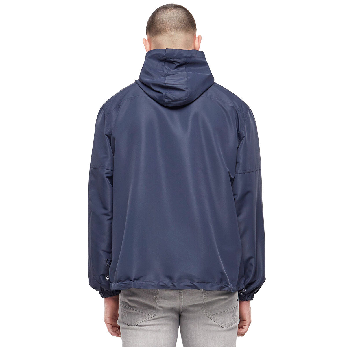 rear of navy brandit summer windbreaker