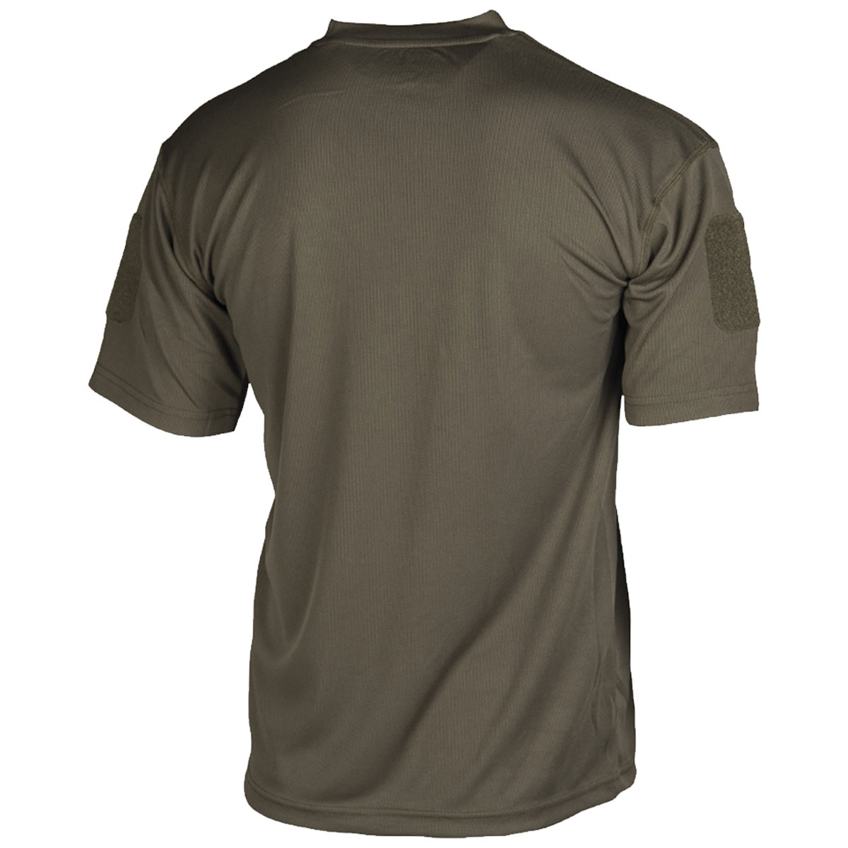 rear of olive drab mil tec tactical quick dry t shirt
