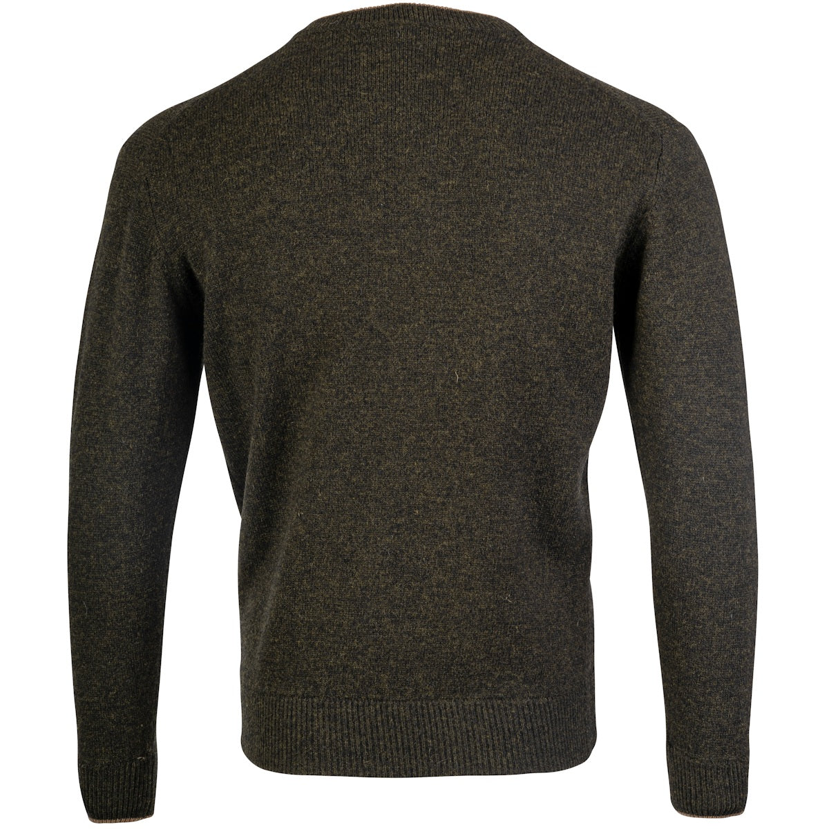 rear of olive jack pyke ashcombe v neck pullover