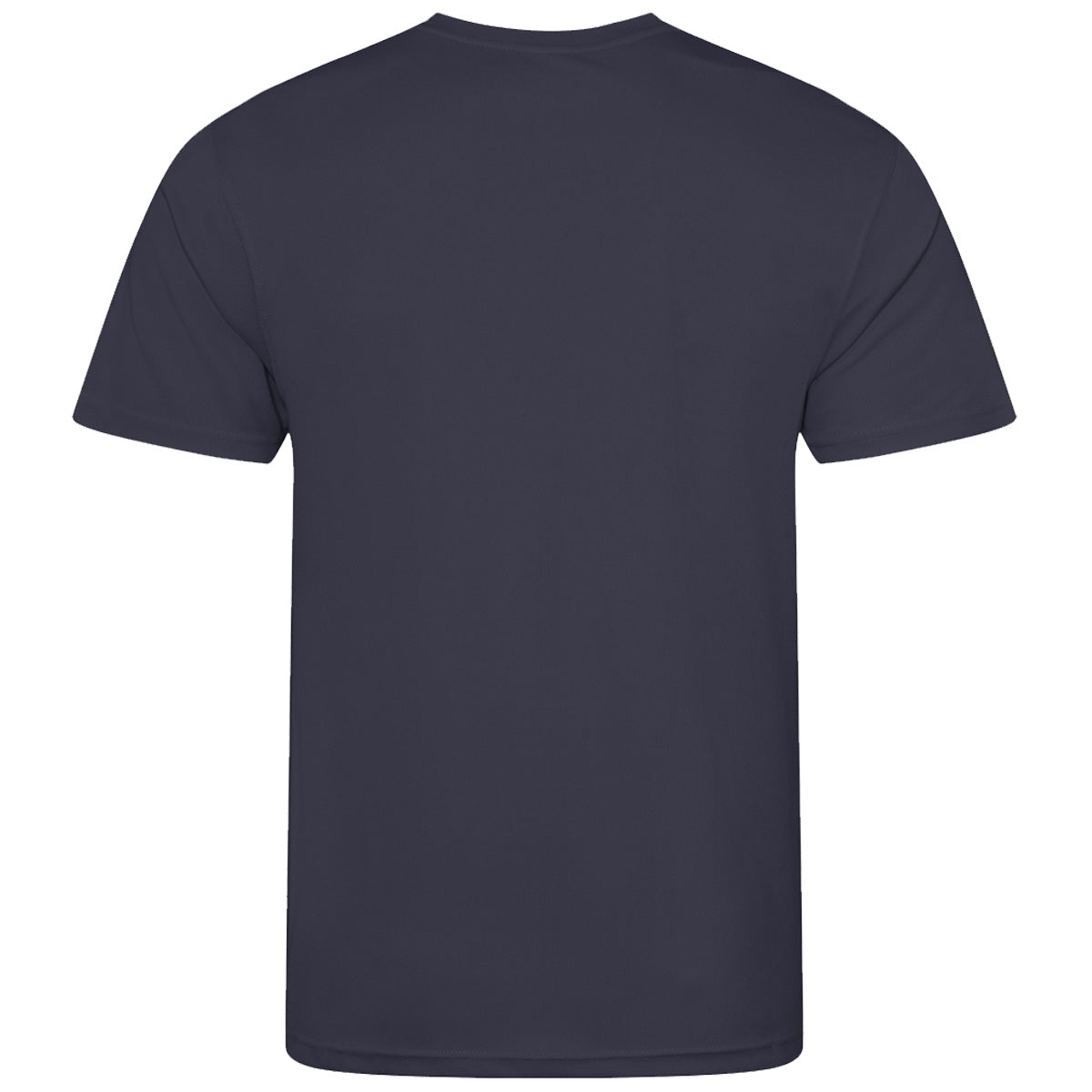 rear of oxford navy lightweight wicking tshirt