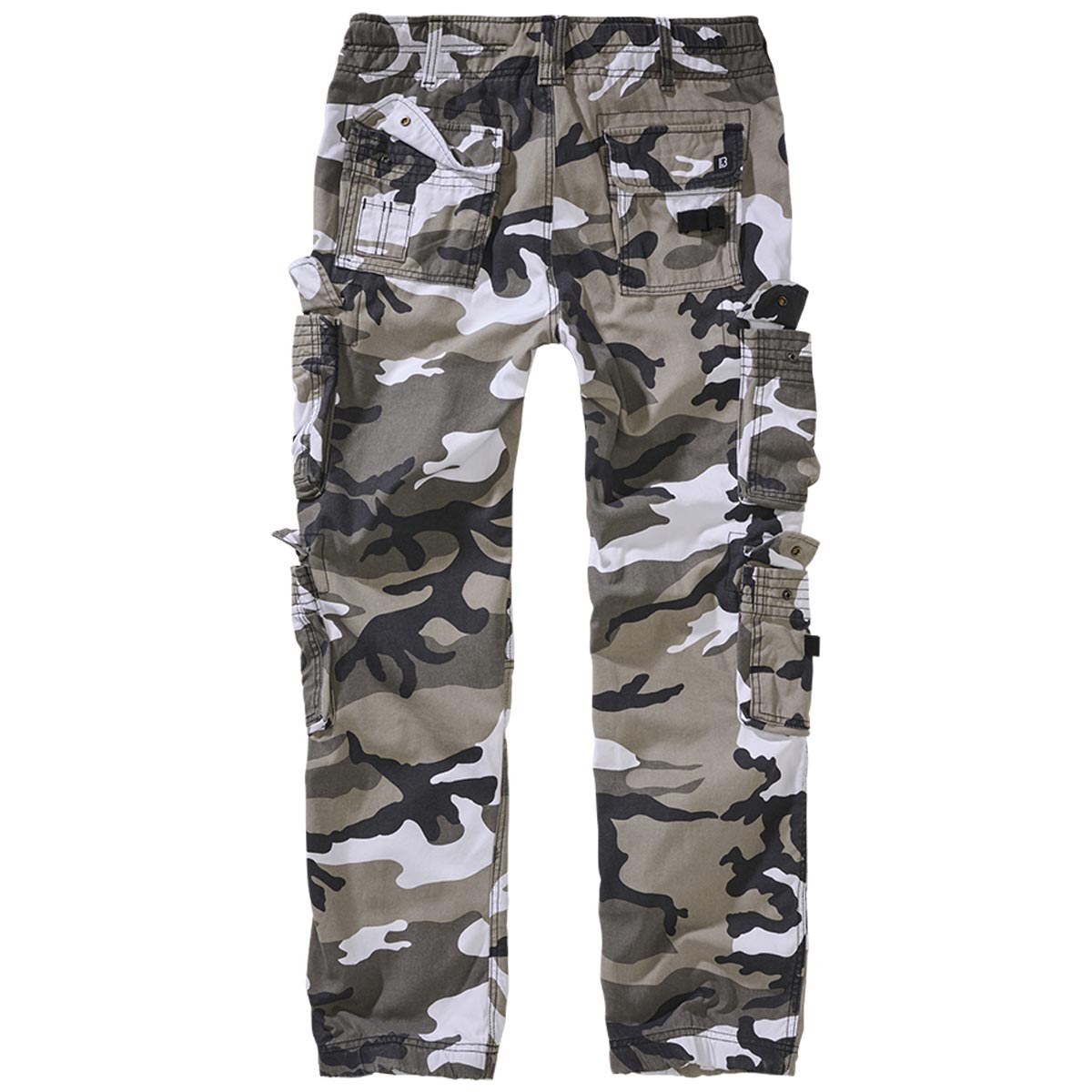 rear of urban camouflage brandIt pure slim fit cargo trousers