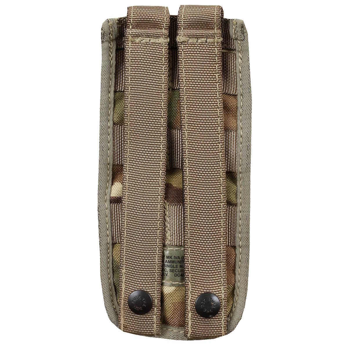 rear of used osprey sa80 single mag ammo molle open top pouch