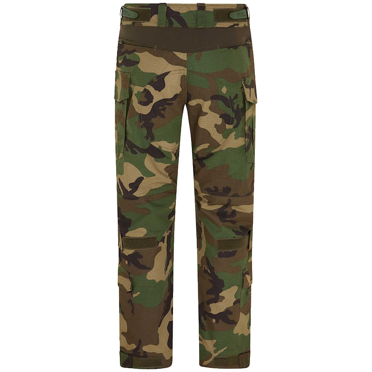 rear of woodland camo kombat gen ii spec ops trousers
