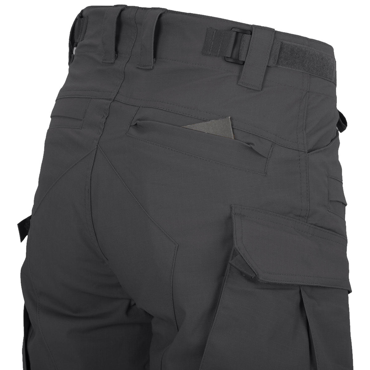 rear pocket and reinforced seat on grey helikon sfu next trousers mk2