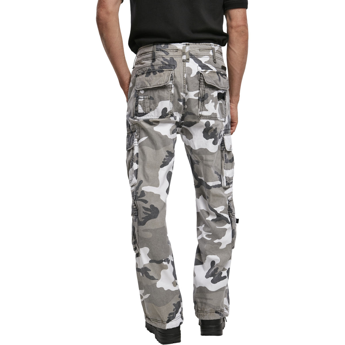 rear pockets on brandit urban camo pure vintage camo trousers