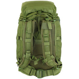 rear straps of karrimor sf olive green predator patrol 45 litre rucksack