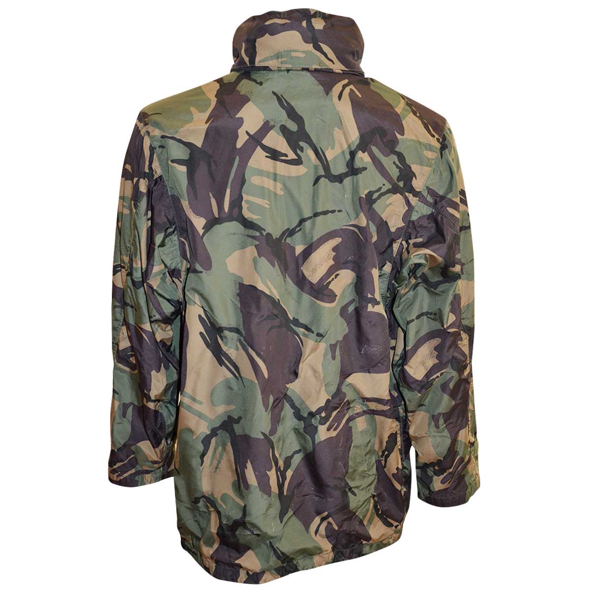 rear view of british army dpm camo ripstop waterproof jacket