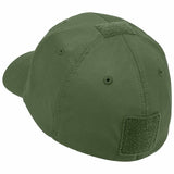 rear view of highlander olive green tactical baseball cap