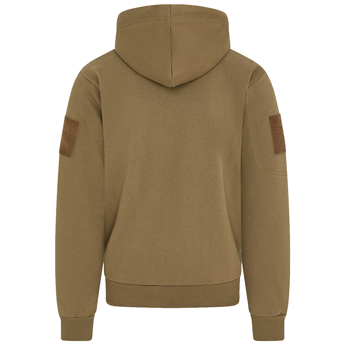 rear view of kombat spec ops zip up coyote hoodie
