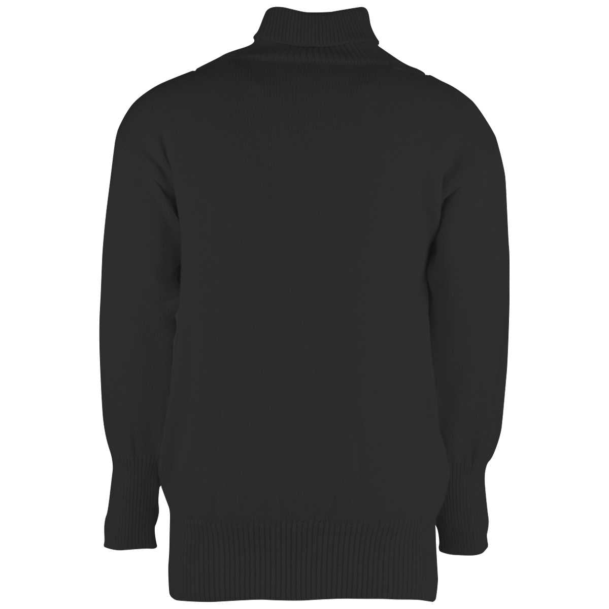 rear view of royal navy submariner black jumper