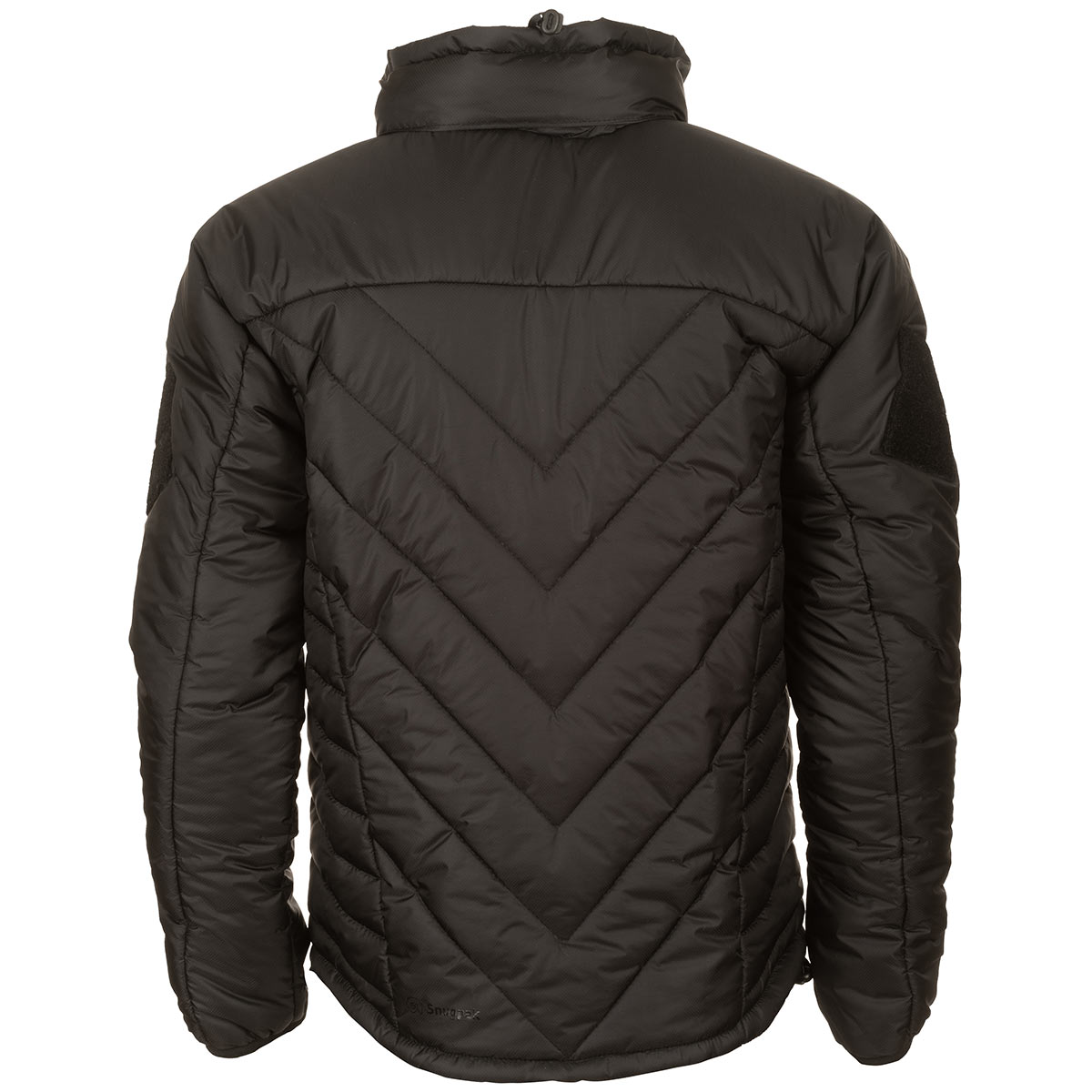 rear view of snugpak sj6 black insulated jacket