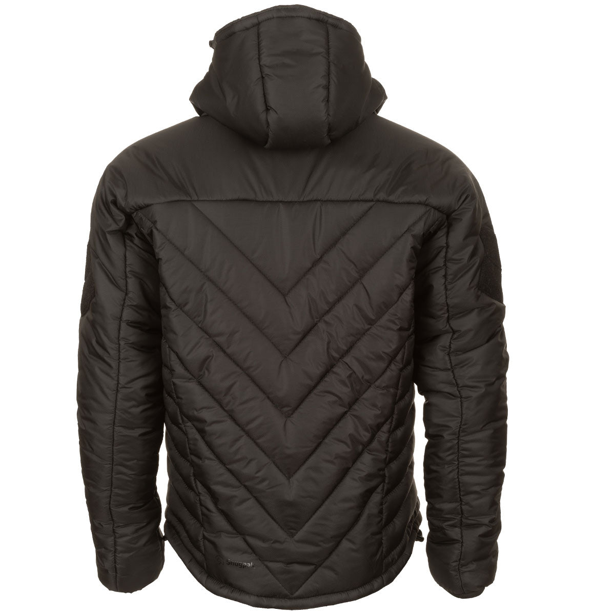 rear view of snugpak sj9 insulated black jacket