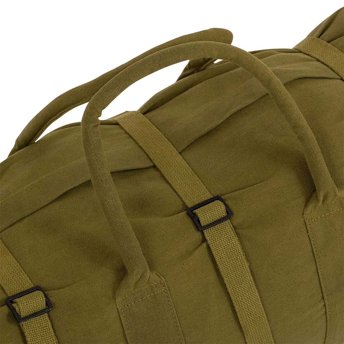 rope grab handle on highlander olive 75cm canvas tool bag