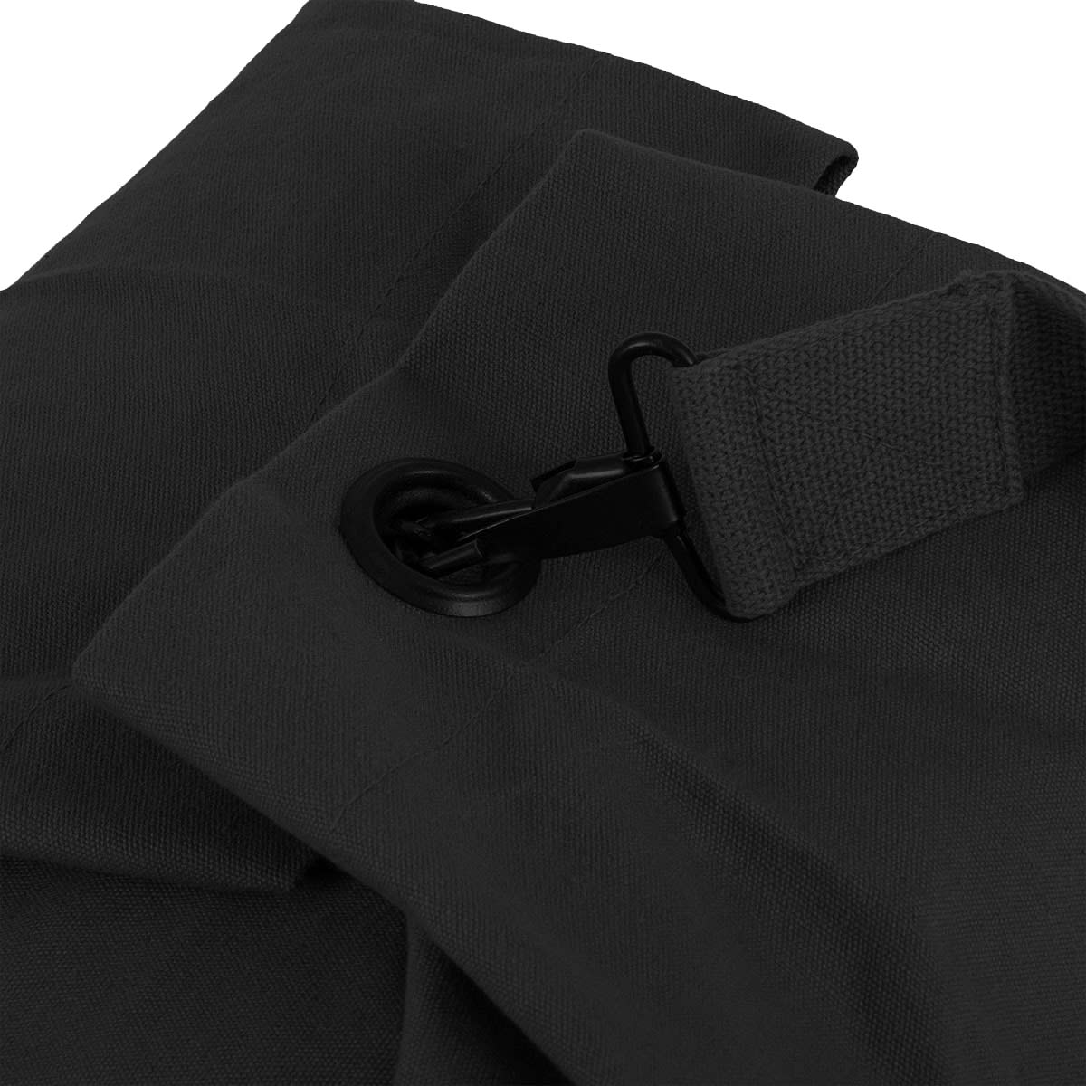 shoulder strap on highlander heavyweight canvas black 16 inch kit bag