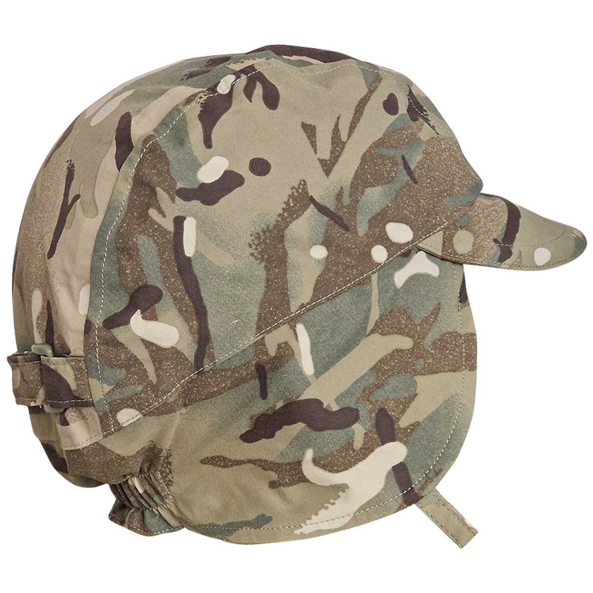 side angle british army cold weather cap without chin strap