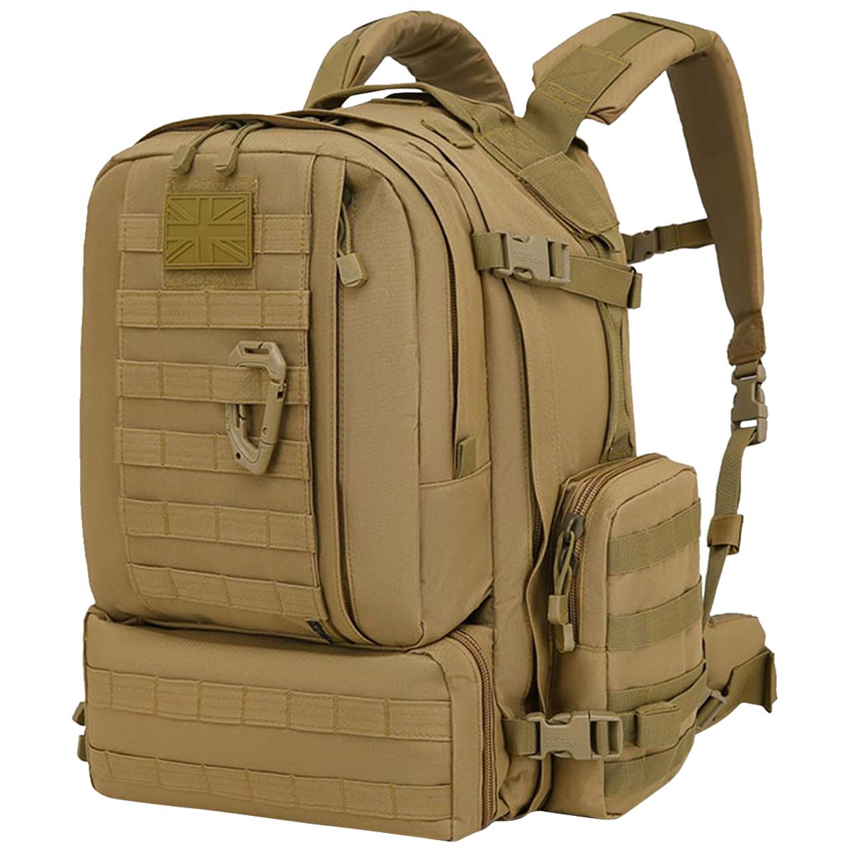 side angle of kombat viking coyote molle patrol pack
