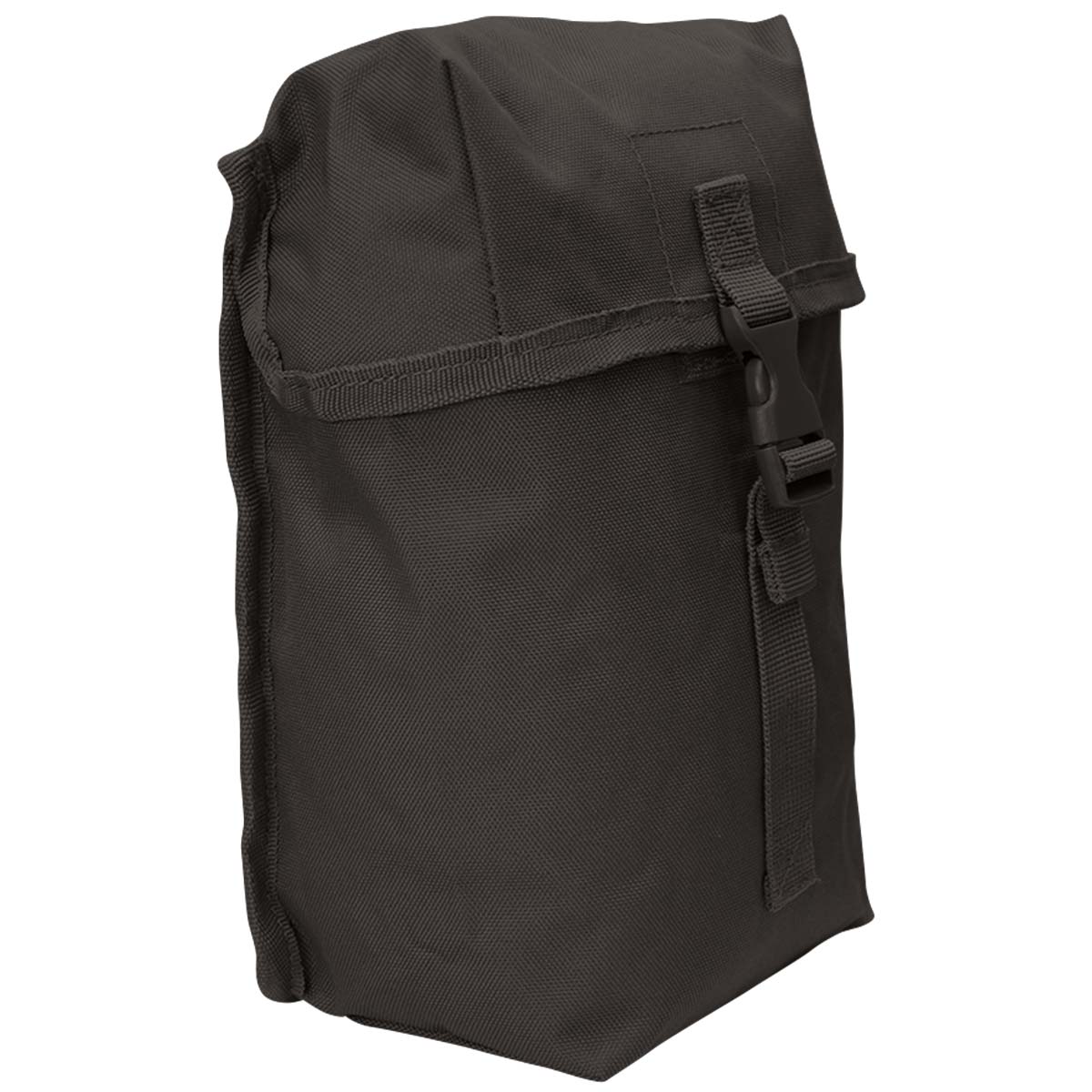 side angle of mil tec black large utility pouch