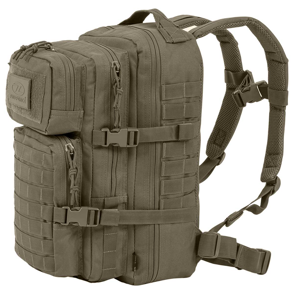 side compression straps on highlander 28l ranger green rucksack