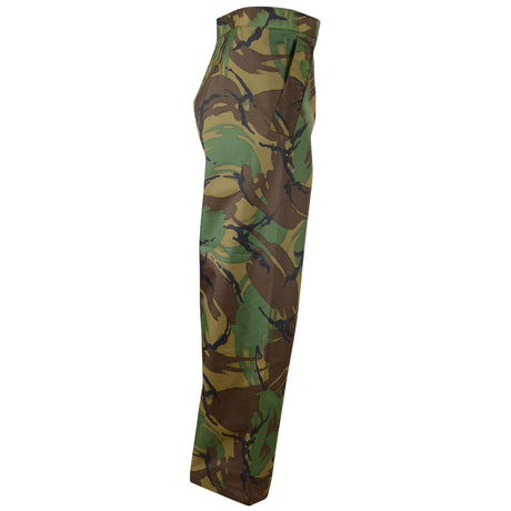 side view british army pvc waterproof trousers dpm camo