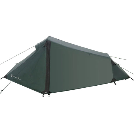 side view highlander scarab green blackthorn 1 plus gen2 one person tent