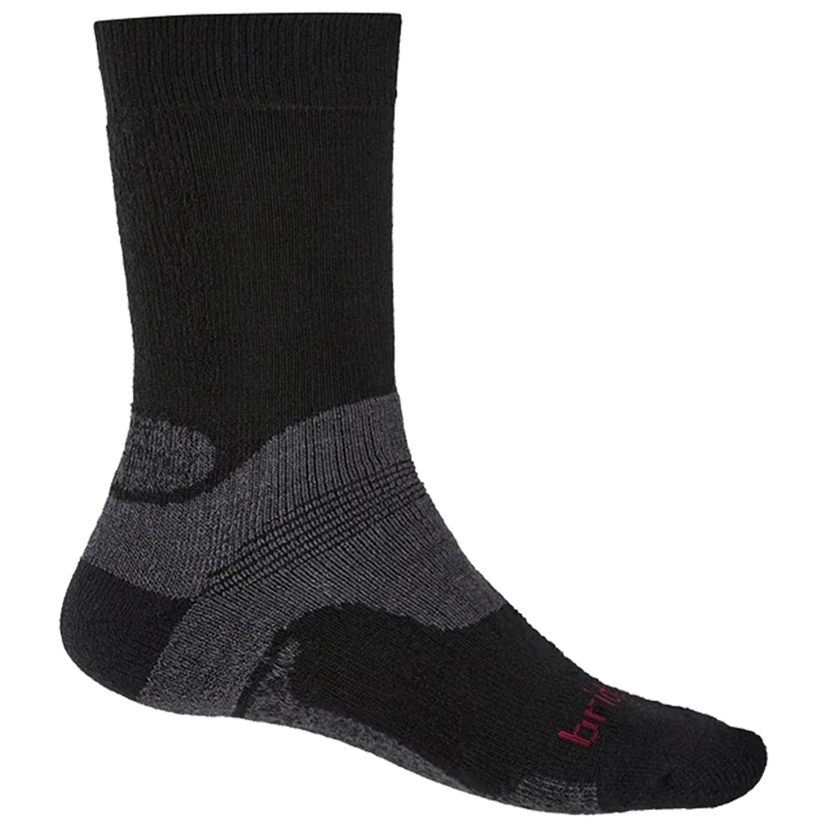 side view of bridgedale hike midweight merino boot sock