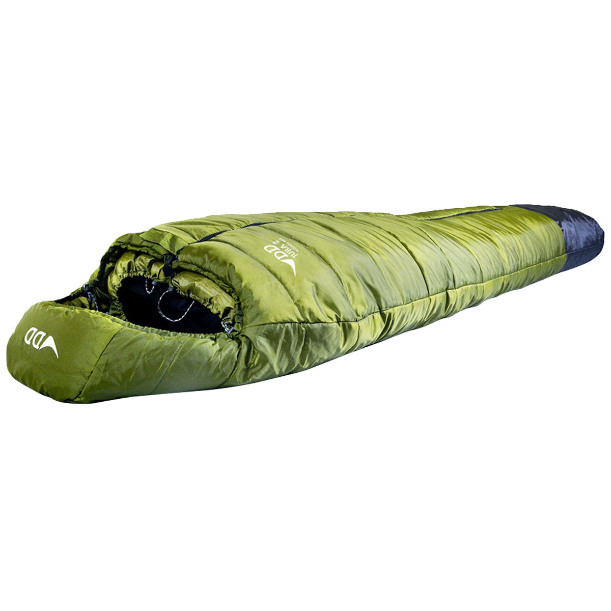 side view of dd hammocks green jura 2 sleeping bag
