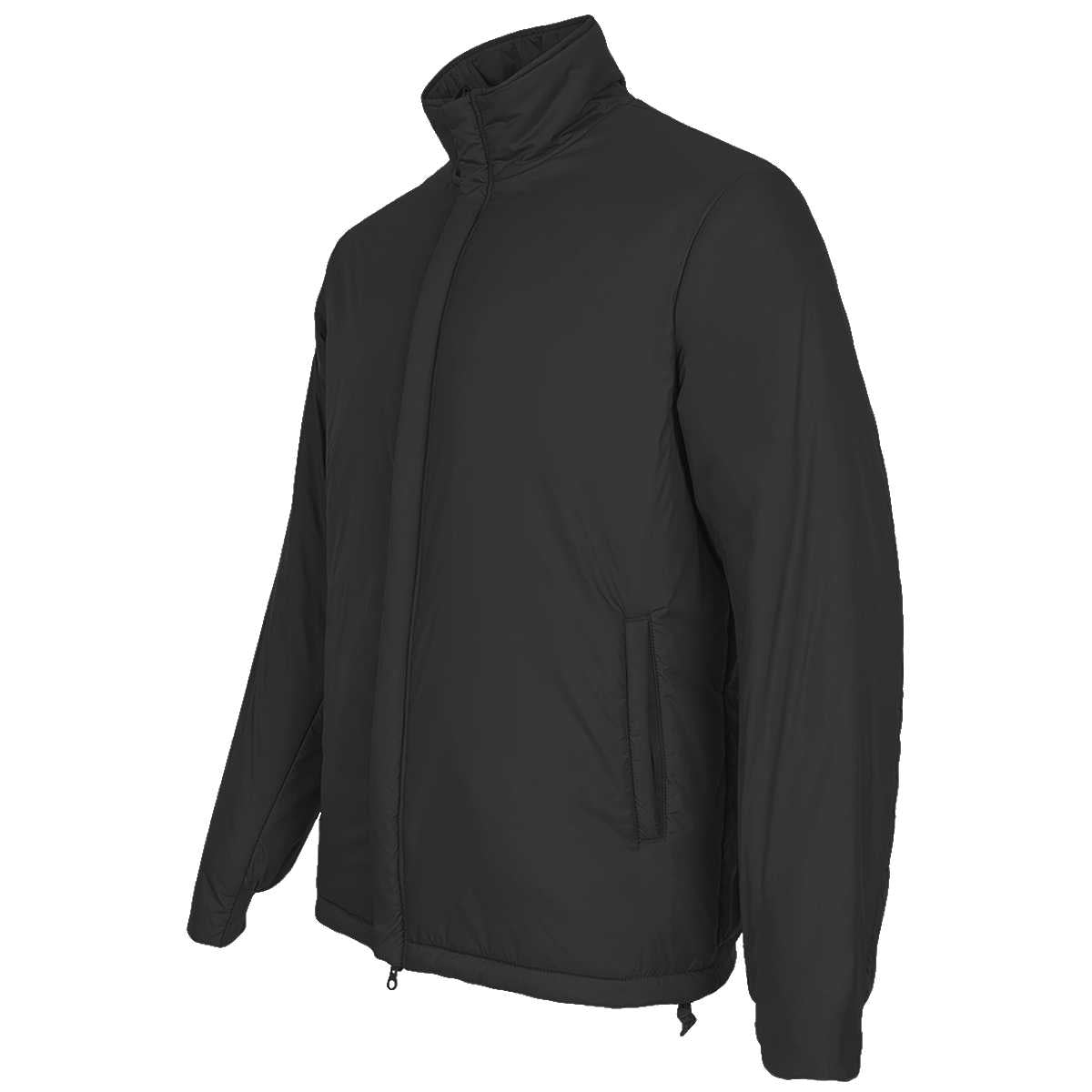 side view of highlander rayder tactical insulated black jacket