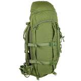 side view of karrimor sf sabre 45 litre olive backpack