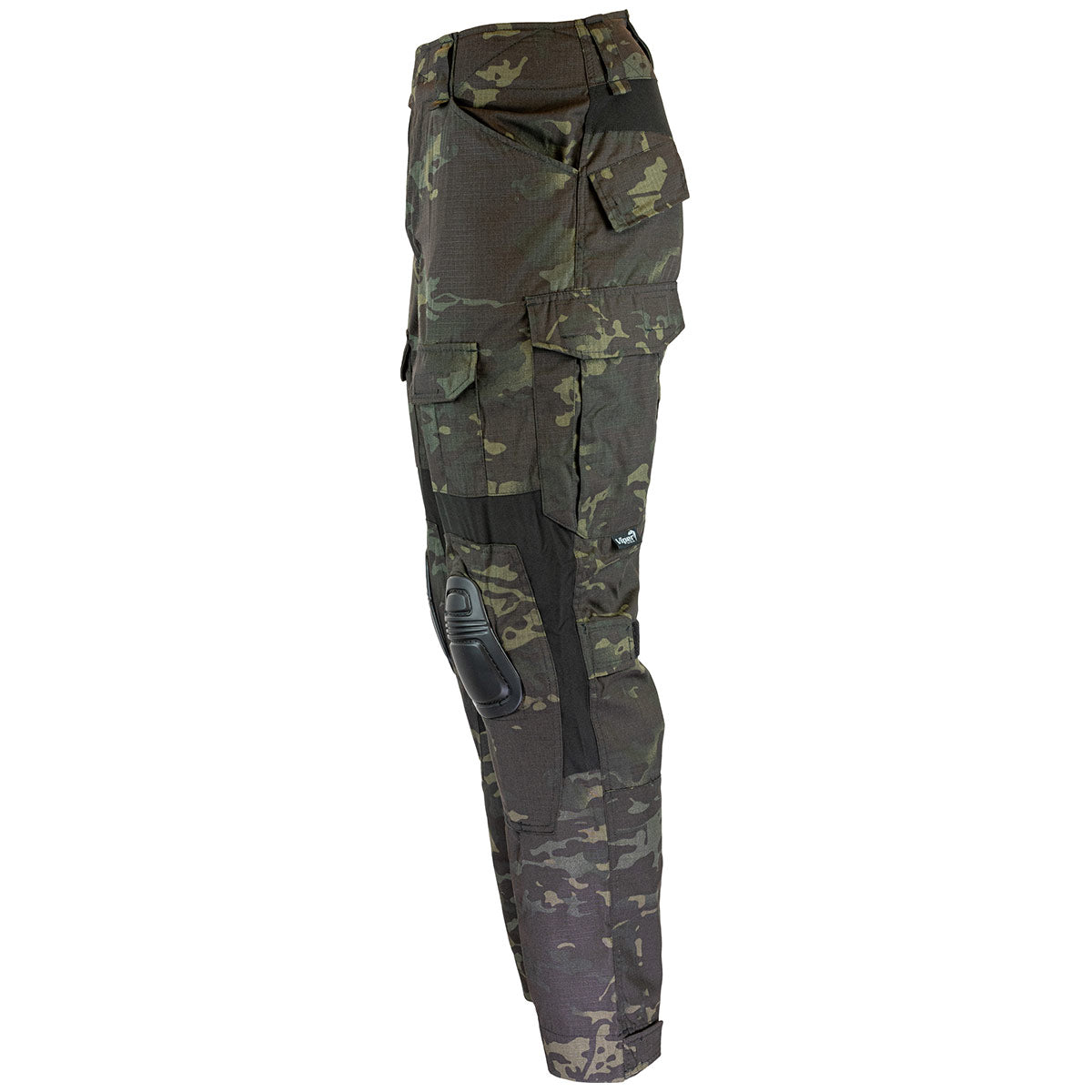 side view of viper elite vcam black trousers gen2