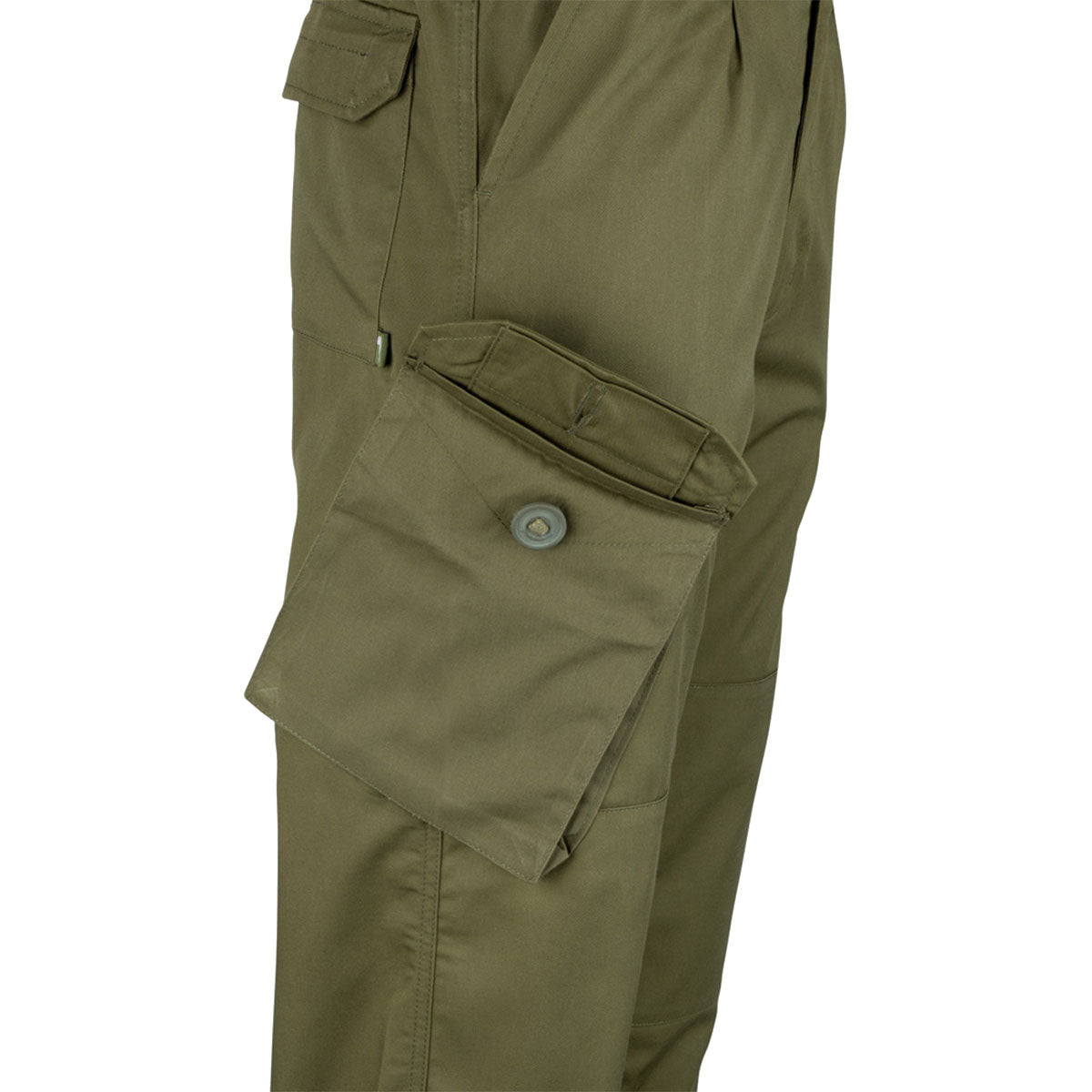 side view of viper pcs 95 trousers green