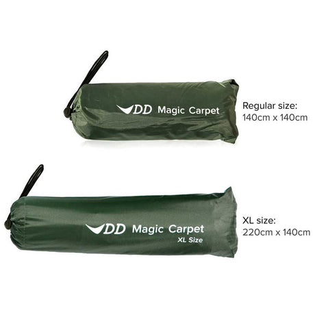 size comparison for dd olive green magic carpet